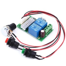 PWM DC Motor Speed Controller 6V 12V 24V with Forward and Reverse Switch, Motor Controller, Push Button Type, Compatible with Electric Linear Actuators