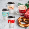 L7HWDP 24 Pieces Christmas Coffee Cups Sleeves Tea Cups Sleeves