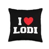 I Love Lodi Throw Pillow