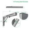 MySit 16" Folding Shelf Brackets 4 PCS, Max Load 550lb
