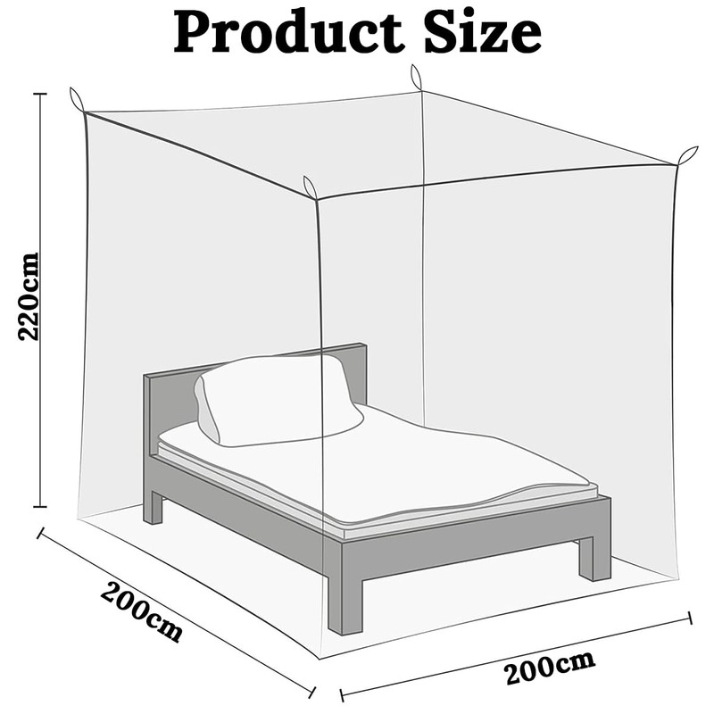 Forhome Mosquito Net Double Bed Large Square Mosquito Net Universal