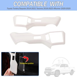Car Center Console Steering Button Panel Trim Cover Compatible with Toyota Tundra/Sequoia 2014-2021 Tacoma 2016-2023 4Runner 2020-2024 Central Control Steering Panel Decorative Frame ABS Accessories