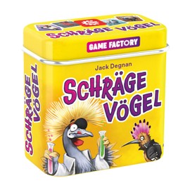 Game Factory Game Factory 646091 Schräge Vögel, pfiffig-fieses Kartenspiel, Mini-Spiel in handlicher Metalldose, einfaches Reisespiel für Erwachsene und Kinder ab 8 Jahren