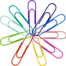 40 Pack 4 Inches Jumbo Paper Clips, Vinyl Coated Multicolored Extra Large mega Paperclips for Office School Document organizing Office Supply Accessories