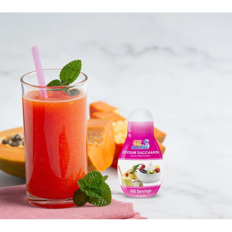 EZ-Sweetz Sodium Saccharin (2 Pack 1.42oz - Liquid Sweetener 600