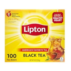 Lipton Black Tea Bags 100 Count Sustainably Sourced Brew Hot or Iced