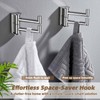 APLusee Swivel Towel Hook Polished Chrome 2 Pack, 304 Stainless