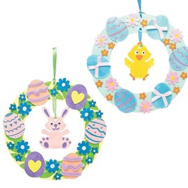 Niwieoi 2 PCS Easter Wreath,Easter Craft,Easter Crafts for Toddlers,Easter Decorations Craft,Easter Crafts for Children,Easter Craft Kits,Easter Decorations,Easter Crafts for Adults,Easter Wreaths