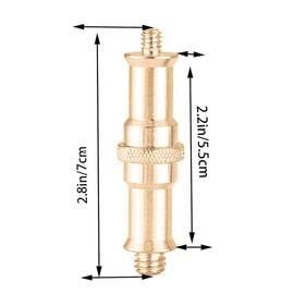 KuuGuu 4 PCS Standard 1/4 to 3/8 inch Metal Convertor Threaded Screw Tripod Adapter Spigot Stud for Flash Holder, Studio Light Stand, Ball Head (Copper)