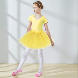 AUTOWT Tutu Falda Tiara Corona, Accesorios de Vestir de Princesa Estrella Morada Lentejuelas Ballet Tul Traje Ropa con Diadema Decoraciones de Fiesta Favores para Niña Juego de Ropa