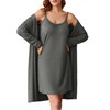 Ekouaer Womens Robe Sets Long Sleeves 2 Pieces Night Gown