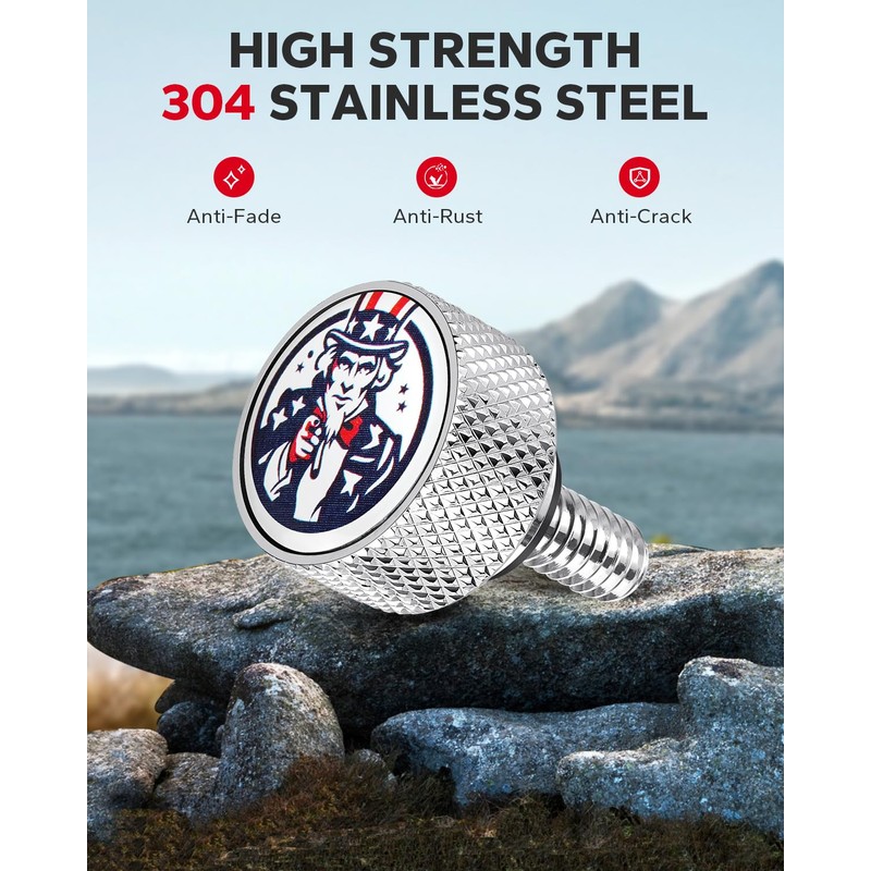 AMAZICHA Stainless Seat Bolt Fender Rear Seat Screw 1/4"-20 Thread