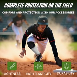 Baseball Sliding Mitt Set – Youth & Adult Sliding Mitt – Knee Pads for Women & Men – Knee Protection for Baseball – Arm Sleeves for Men & Women – Compression Sleeves for Performance – Glove