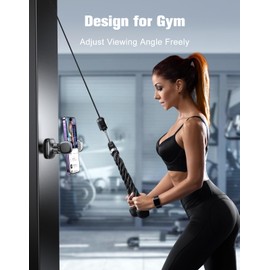 iBytoc Gym Magnetic Phone Holder, 360° Rotatable Heavy Duty Magnet Phone Mount for Gym Workout Record, or Any Ferrous Metal Surface, Compatible with All Smartphones 4.7-7", Thick Cases Friendly