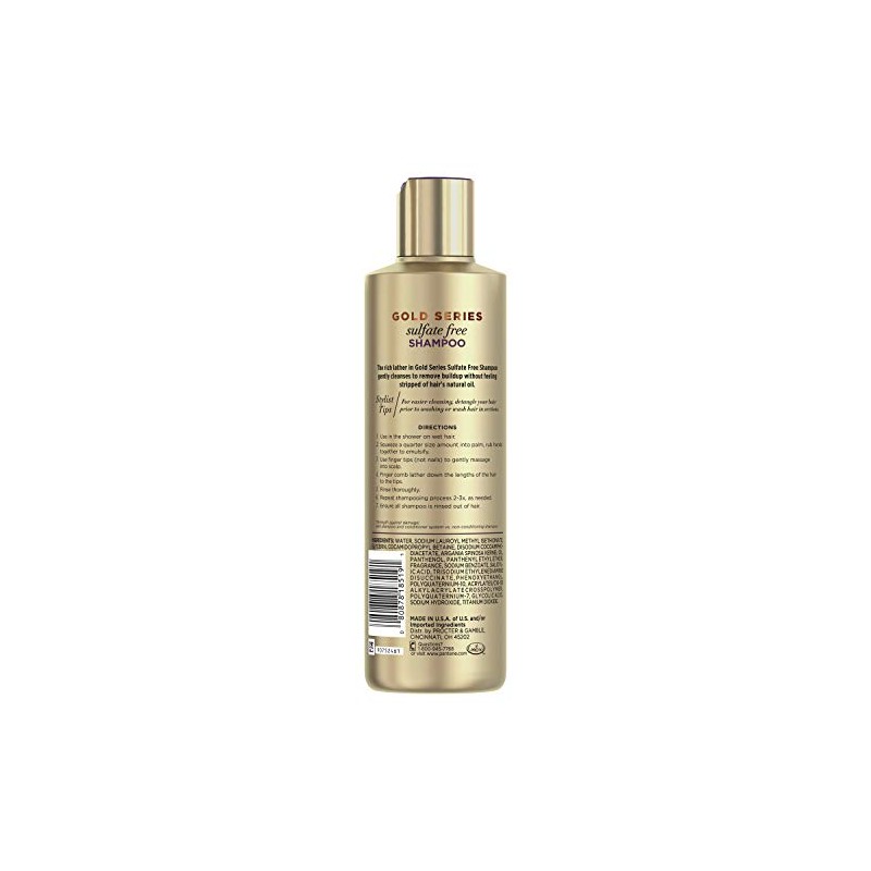 Pantene, Argan Oil Shampoo, Sulfate Free, Pro-V Gold Series, for