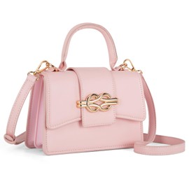 Milan Chiva Small Top Handle Purses for Women Mini Satchel Crossbody Bag Elegant Trendy Square Bag Designer Handbag MC-415PK