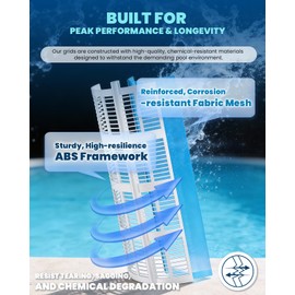 DE Pool Filter Grids for Unicel FS-2004, PFS2448, Filbur FC-9540, Hayward Pro-Grid DE4820 (DEX4800DA)| 48 Sq Ft Set of 8Pcs (24" Height) | Achieve Crystal Clear Pool Water with Superior Filtration