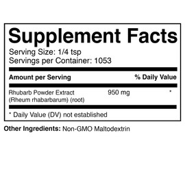 Prescribed For Life Rhubarb Root Powder | Turkey Rhubarb Powder for Rhubarb Root Tea and Natural Stomach Health | Vegan, Gluten Free, Non-GMO, Soy Free (1 kg / 2.2 lb)