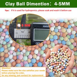 8.8lb LECA Clay Pebbles 6-7MM- Multicolor Clay Balls for Plants, Leca Balls for Plants, Horticultural Grade for Soil Hydroponics Aquaponics