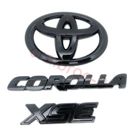 Toyota OEM Hatchback Only Gloss Blackout OVERLAY EMBLEM Fit 2019-2024 TOYOTA COROLLA XSE