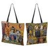 crazy bean Pack of 2 Printed Fabric Bags, Reusable Shopping