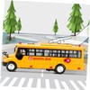 Toyvian School Bus Toy School Bus for Children Pull Back