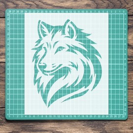 Wolf Wild Stencil: Mylar Airbrush Wall Art Painting Crafts 4-190 Micron| DIY-A3 Stencil - Design Size (322 x 257 mm)