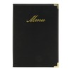 Securit Premium Faux Leather A5 Menu Holder - 4 Pages