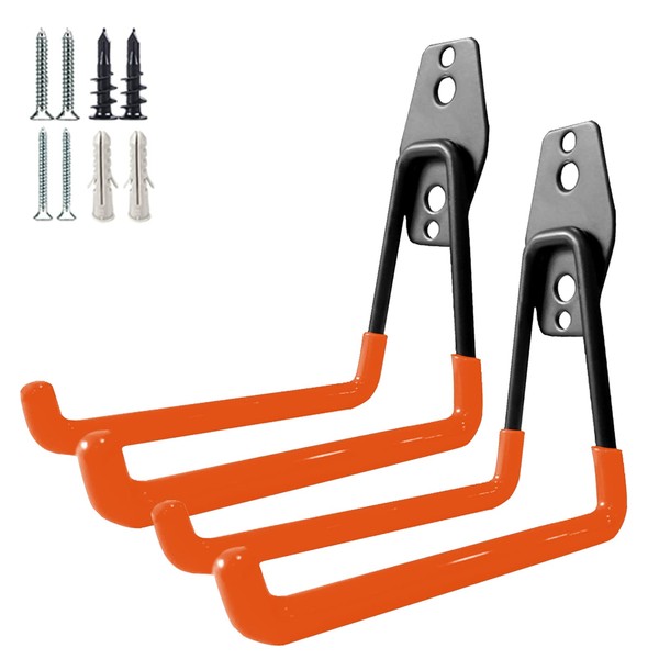 Garage Storage Utility Hooks，Garage Garden Tool Organizer，Steel Wall Mount Hooks,