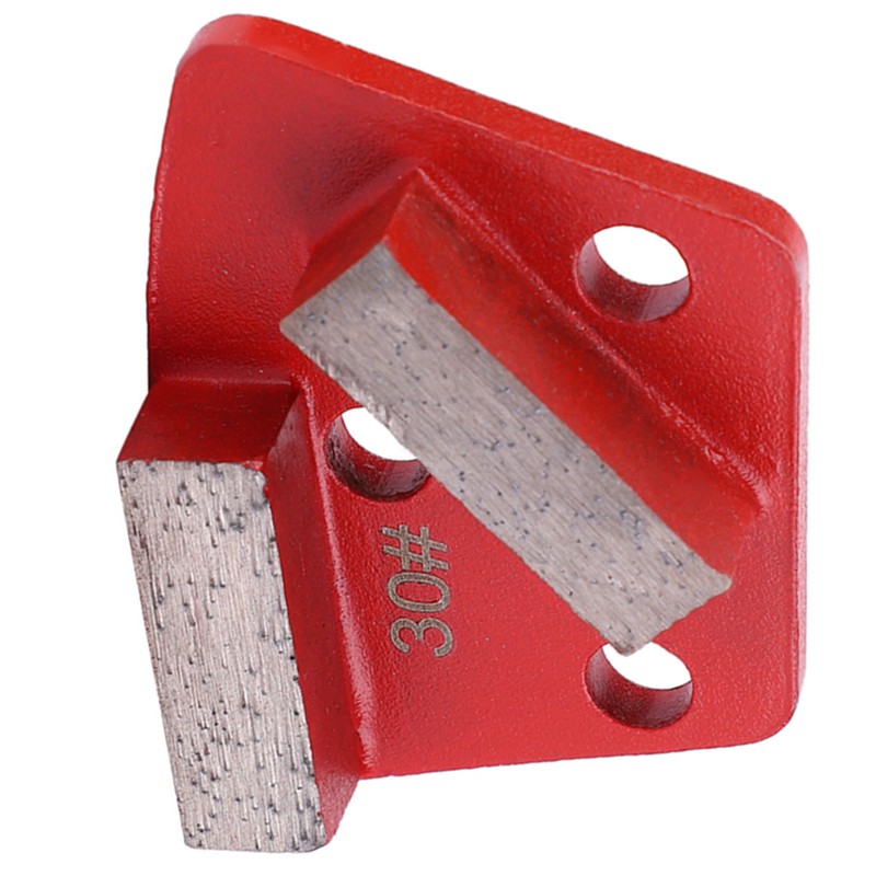3PCS Trapezoid Diamond Floor Grinding Pad Disc #30 Grit Metal