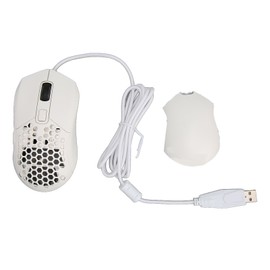 Honeycomb Gaming Mouse RGB Backlight 6 Programmable Buttons 7200 DPI Lightweight Ergonomic Wired Gaming Mouse for PC White