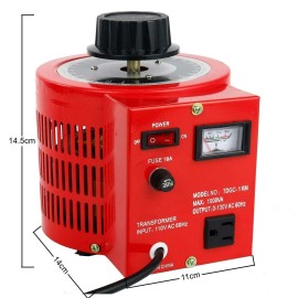 YaeCCC 10Amp Variac Variable Transformer Auto Voltage Converter Regulator 0-130V