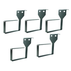 Vertical Cable Management D-Ring Hooks | Server Rack Cable Management Solution | Metal Cable Bracket Mount Set for Network Patch Cables, Fiber Optic Cords (5, 2.4" x 4" x 4")
