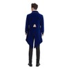 Mens Gothic Victorian Steampunk Pirate Frock Coat Jacket (Blue, Small)