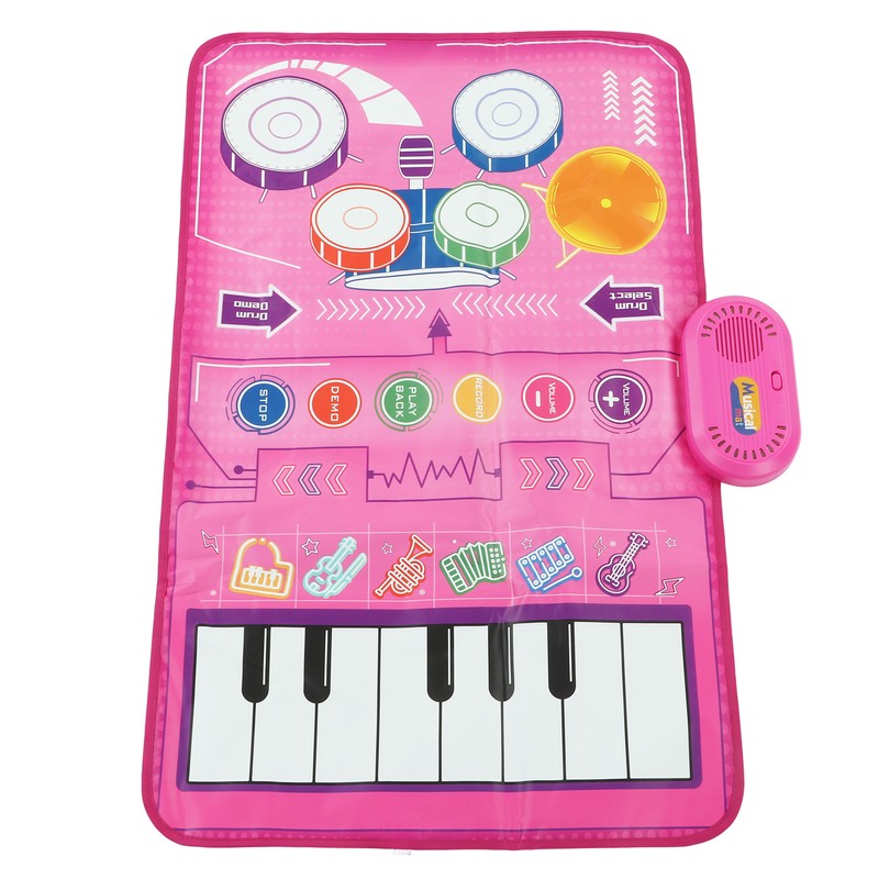 2 in 1 Touch Piano Drum Mat Early Educational Portable
