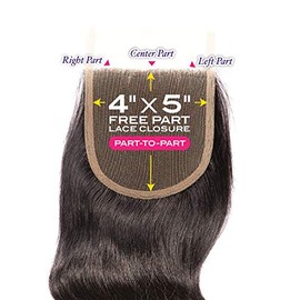 Janet Collection 100% Remi Human Hair HD Melt 4x5 BODY Lace Frontal Closure (12, NATURAL)