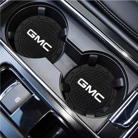 Car Cup Holder Coaster for GMC Sierra Denali Canyon Terrain Yukon Jimmy Acadia Recessed Silicone Cupholder Coaster Interior Accessories 2.75in 2Pack
