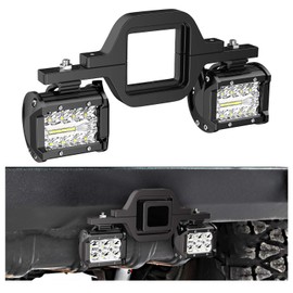 Nilight 2 Pcs 4 Inch 60W Led Pods with 2 Inch Tow Hitch Mounting Brackets Backup Reverse Lights Rear Light Bar for Pickup ATV SUV Truck Trailer Boat