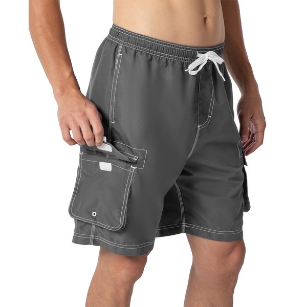 JHMORP Men's Beach Board Shorts Swim Trunks Quick Dry Bathing