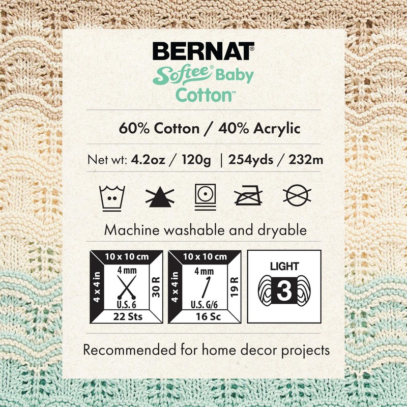 Bernat Softee Baby Cotton Petal Yarn - 3 Pack of