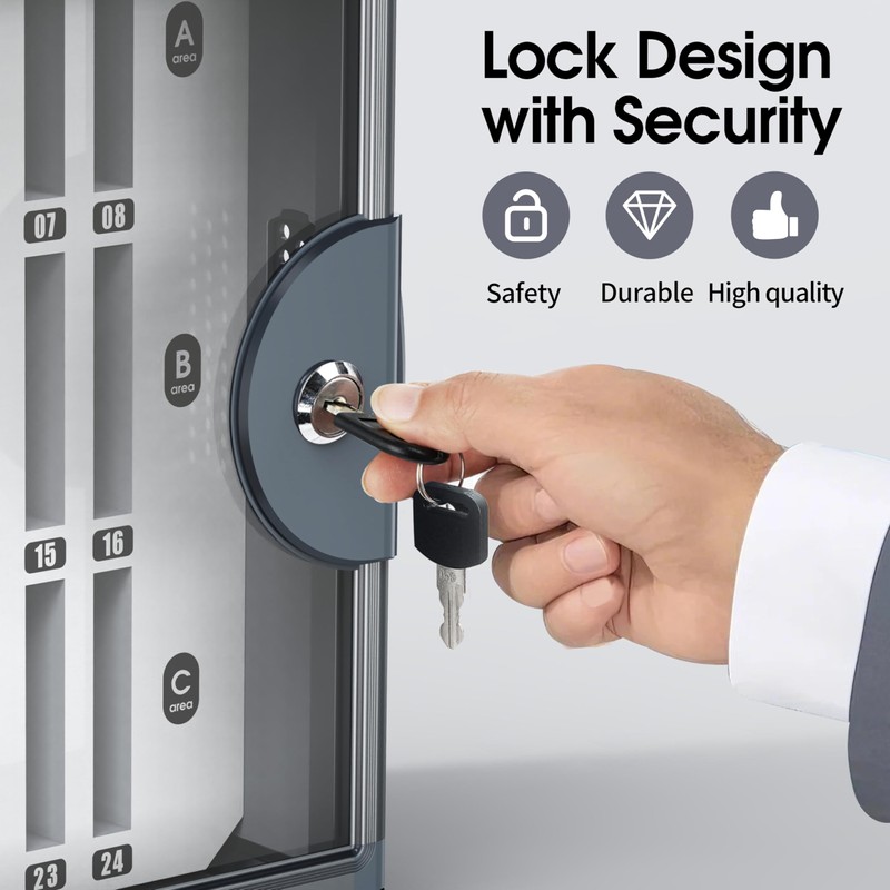 Lockbako 36 Slots Cell Phone Locker for Classroom, Portable Mobile