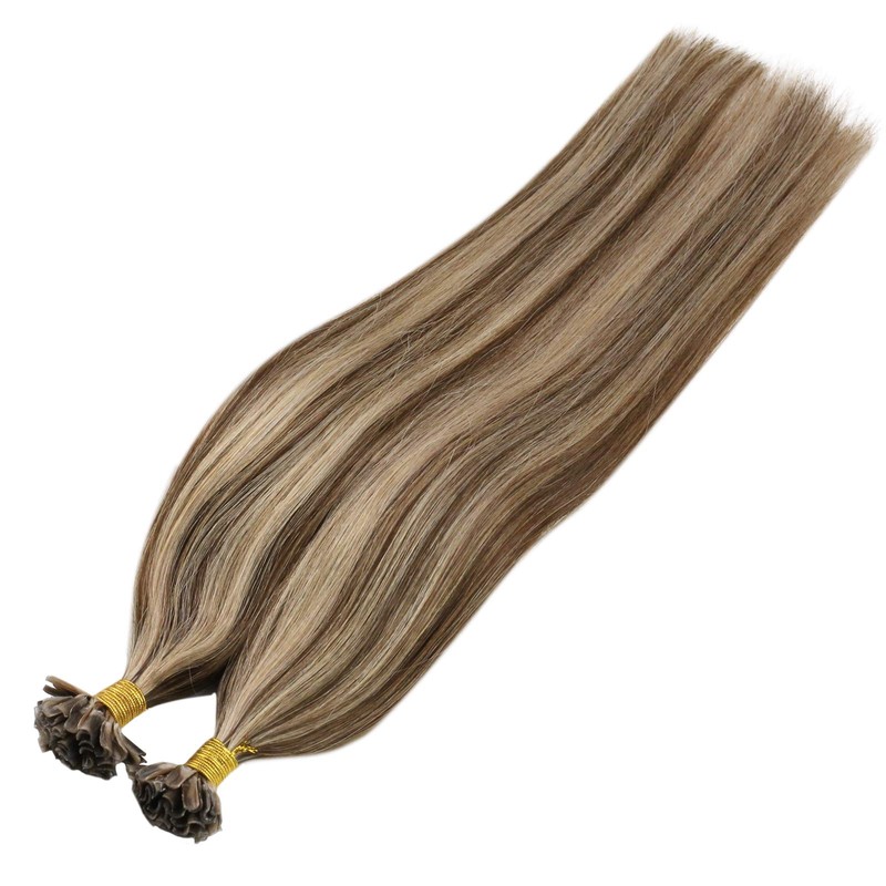 Sunny Brown U Tip Hair Extensions Human Hair #p4/27 Dark