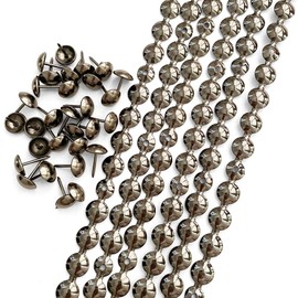 Let's Decorate 5 Meters Upholstery Push Tack Strips Gun Black Decorative Nail Strips Sofa Trims Indoor Garden Chair Push Pins Matching Thumbtacks 11mm Black