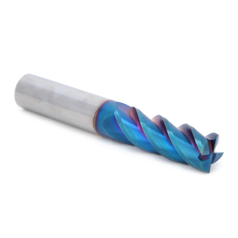 NanO Coated HRC65° Milling Cutter Tungsten Steel 4 Flutes Flat