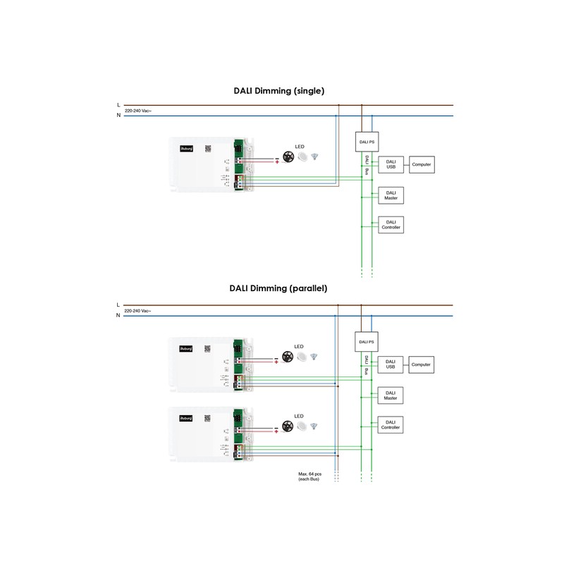 illuburg Dali Push Dimmable LED Transformer 700 mA - 1050