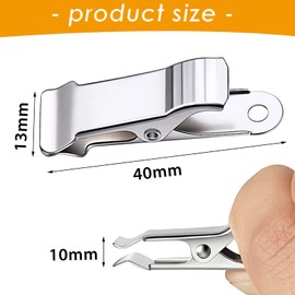 iTGOOS 16 Pieces Metal Mini Clamps Spring Clamps Alligator Clips Clamp Silver Alligator Clamps for Food Packages Mini Picture Clips, Small Paper Clamps, Binder Clips Photo (Silver)