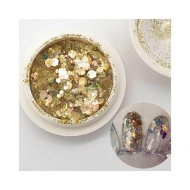 Lumina D Nail Art Materials Spangle Nail Glitter Gold Eye