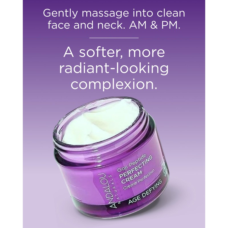 Andalou Naturals Goji Peptide Perfecting Cream - Age Defying Face