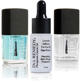 Dr’s Remedy 3 Pack Nail Polish Treatment Kit, RESTORATIVE Remedy Trio, Non Toxic and Organic All Natural Enriched Nail Strengthener - CARESS Cuticle Oil/Hydration Nail Treatment/TOTAL Two-in-One