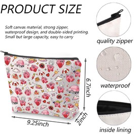 TGBJE Kawaii Pink Anime Characters Cosmetic Pouch Video Game Lover Makeup Bag (Kb Bag)